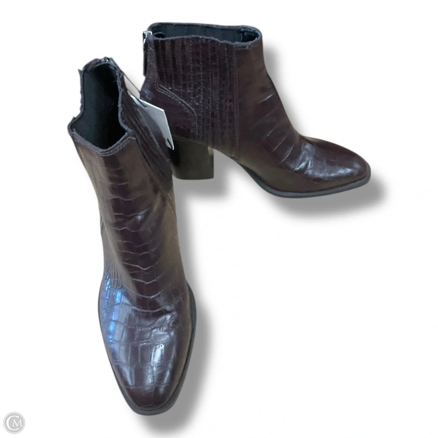 Boots Ankle Heels By Zara In Brown, Size: 9