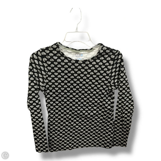 Top Long Sleeve By Croft And Barrow In Black & White, Size: Xs