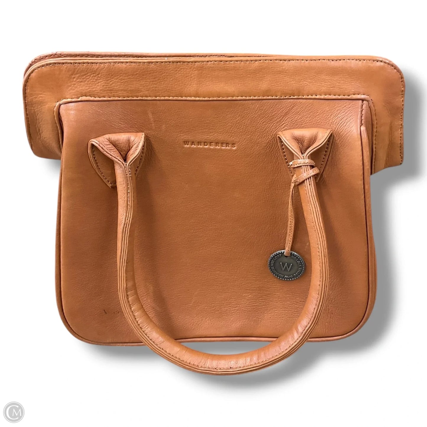 Handbag Leather By Cma, Size: Medium