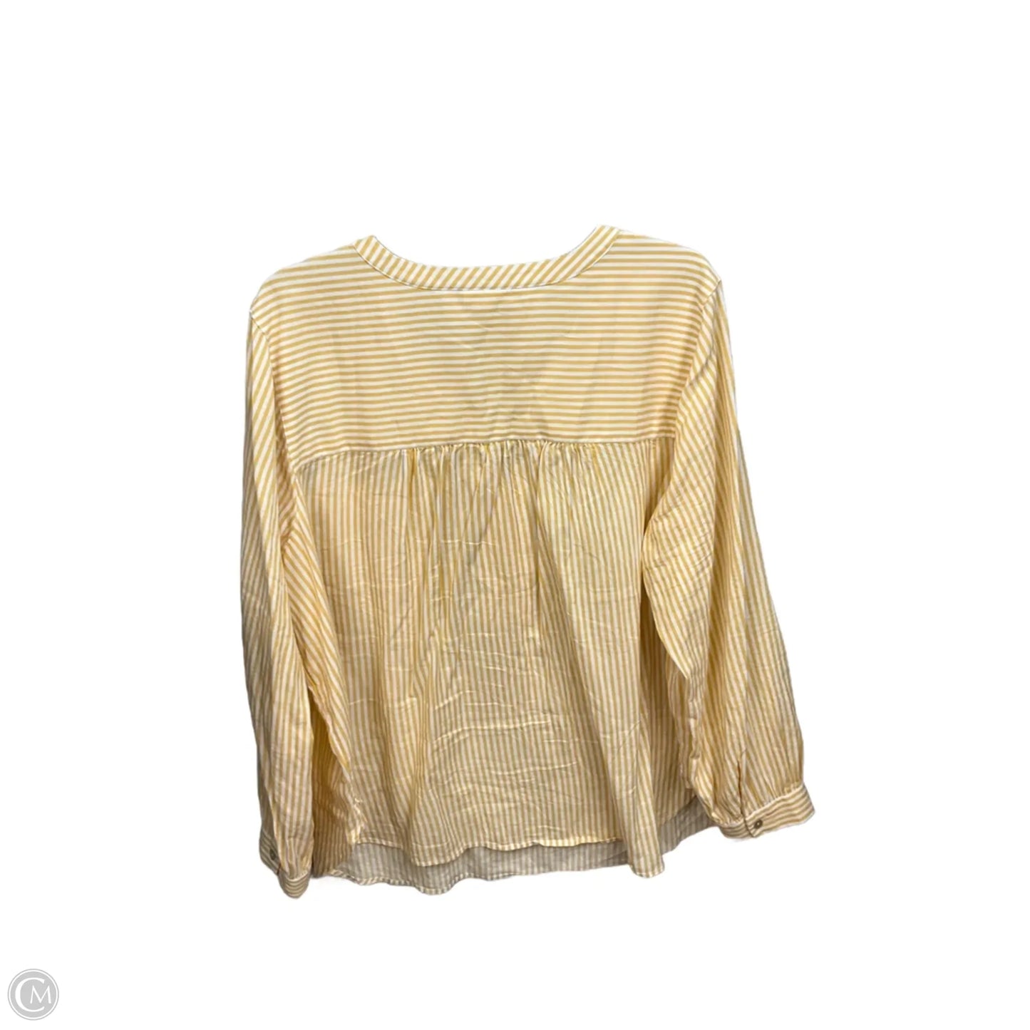 Blouse Long Sleeve By J. Jill In Yellow, Size: 2x
