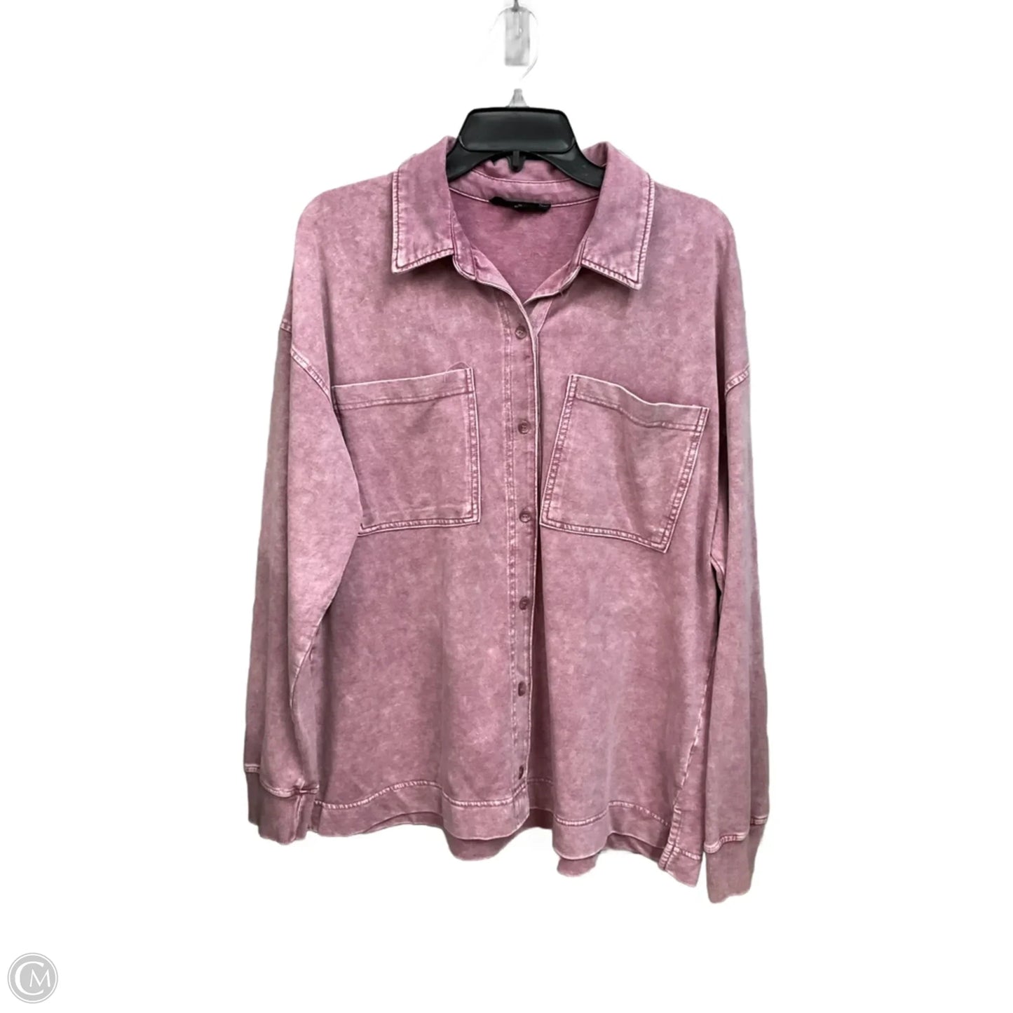 Blouse Long Sleeve By Jane And Delancey In Purple, Size: Xl