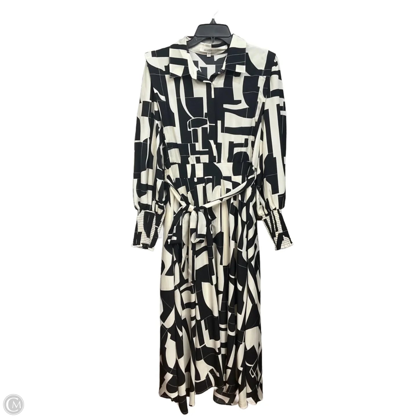 Dress Casual Maxi By Cmb In Black & Cream, Size: M