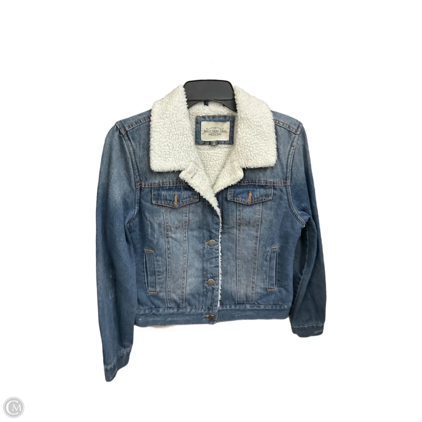Jacket Denim By Clothes Mentor In Blue Denim, Size: M