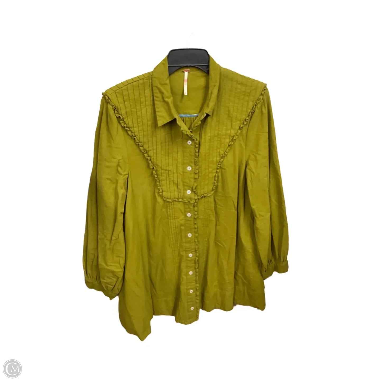 Tunic Long Sleeve By Free People In Green, Size: Xs