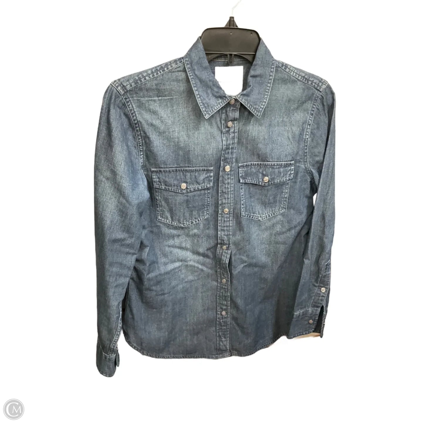 Blouse Long Sleeve By J. Crew In Blue, Size: Xs