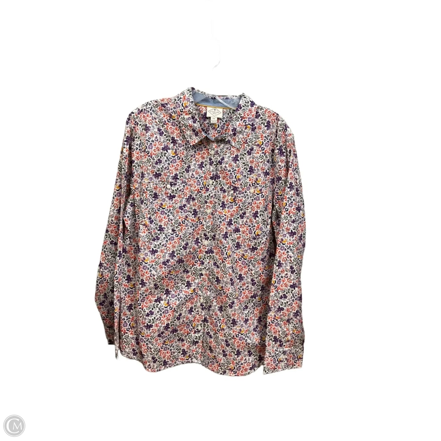 Blouse Long Sleeve By St Johns Bay In Floral Print, Size: Xxl