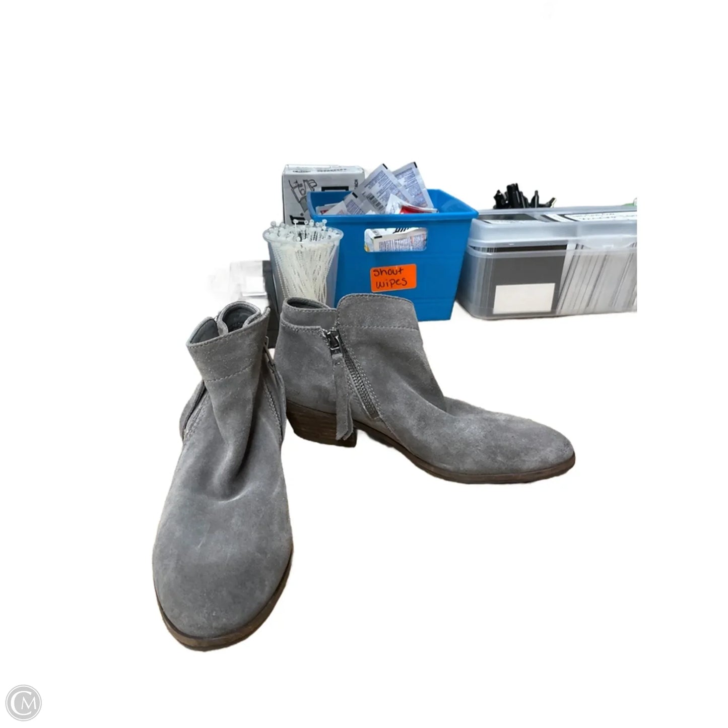 Boots Ankle Flats By Sam Edelman In Grey, Size: 6