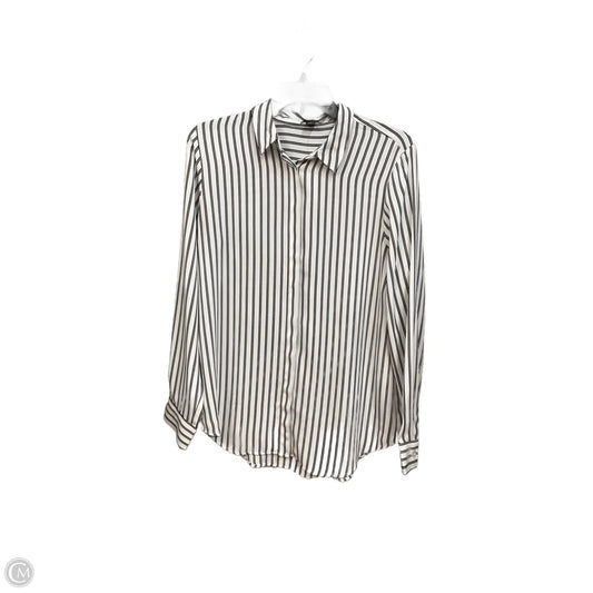 Blouse 3/4 Sleeve By Ann Taylor In Striped Pattern, Size: M