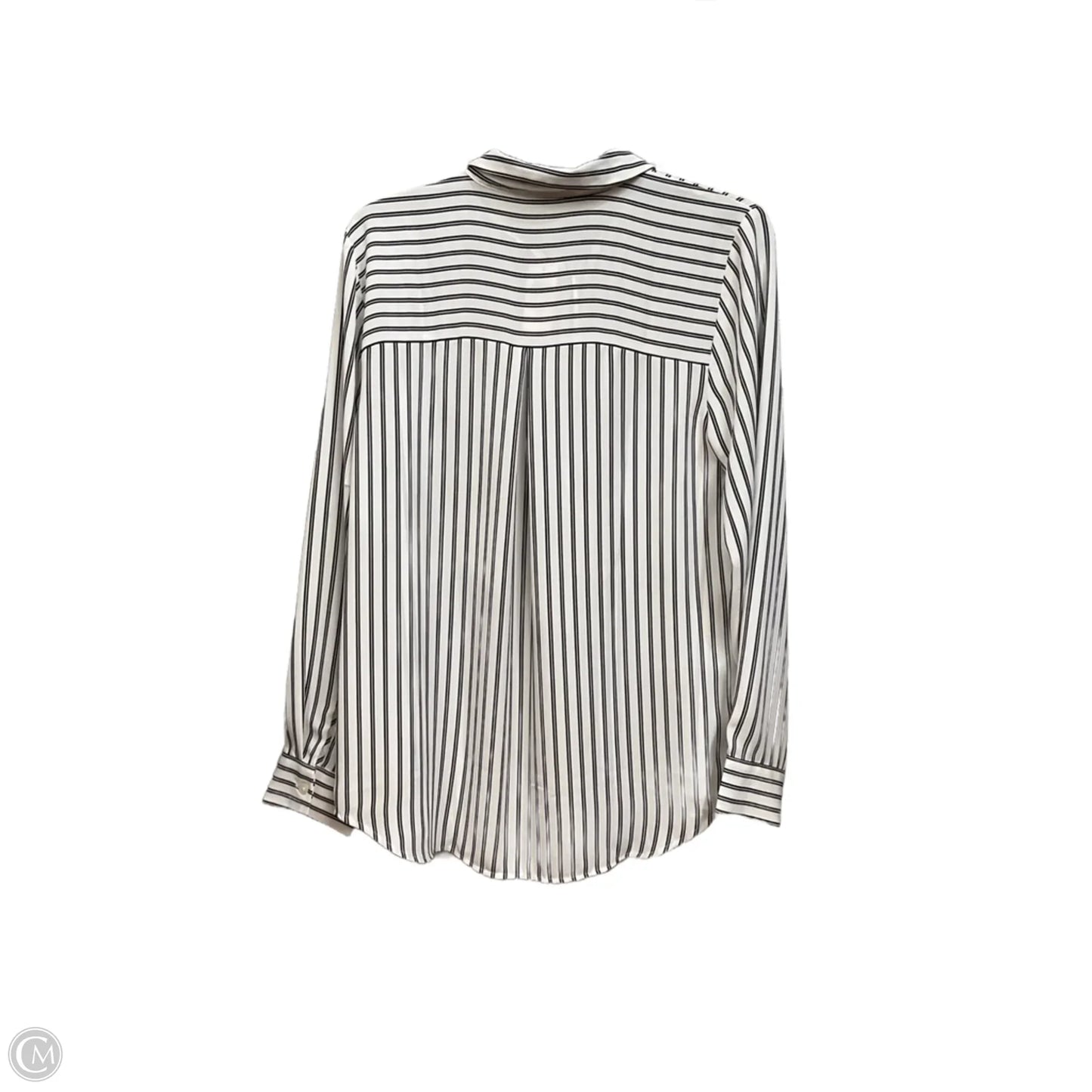 Blouse 3/4 Sleeve By Ann Taylor In Striped Pattern, Size: M