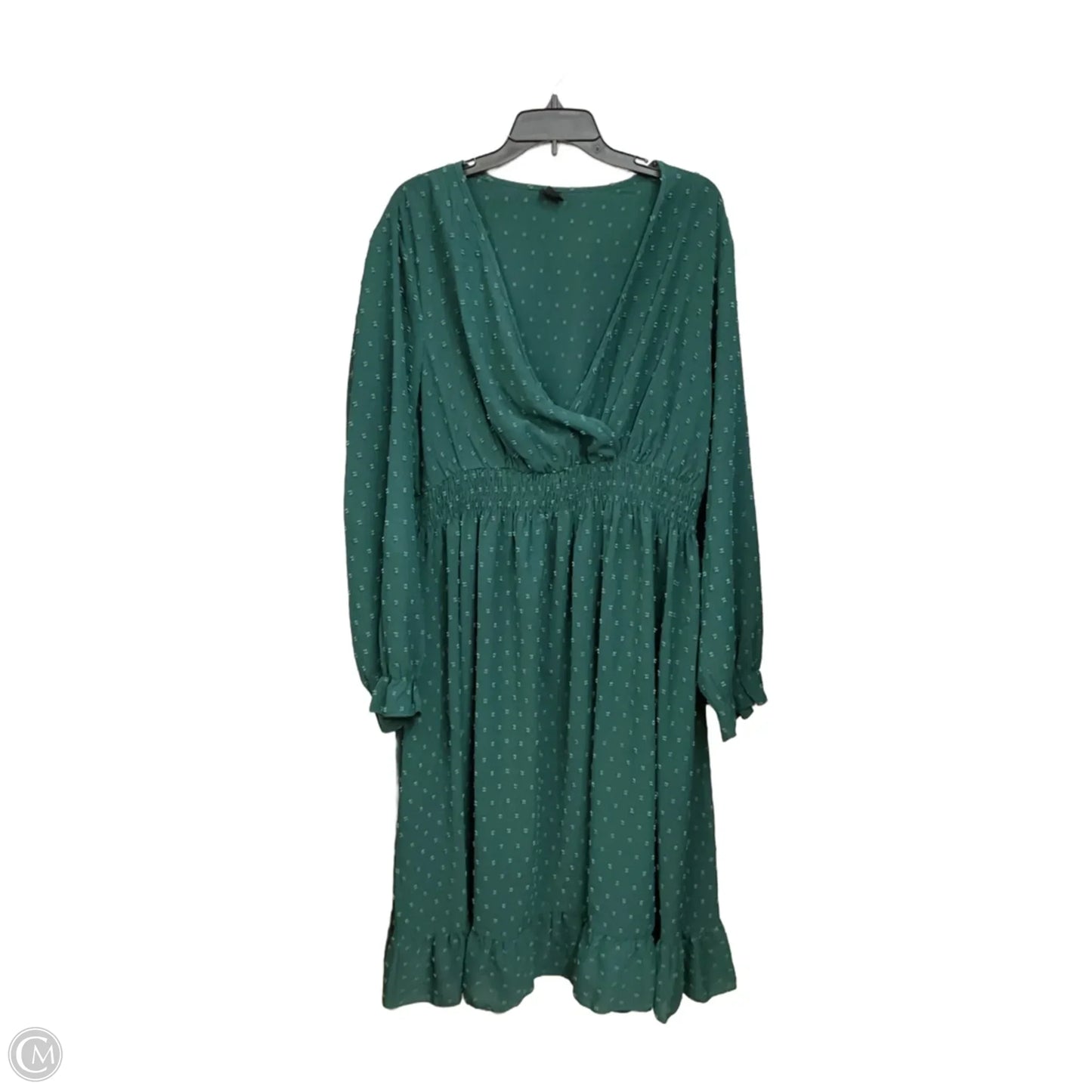 Dress Casual Midi By Clothes Mentor In Green, Size: 2x