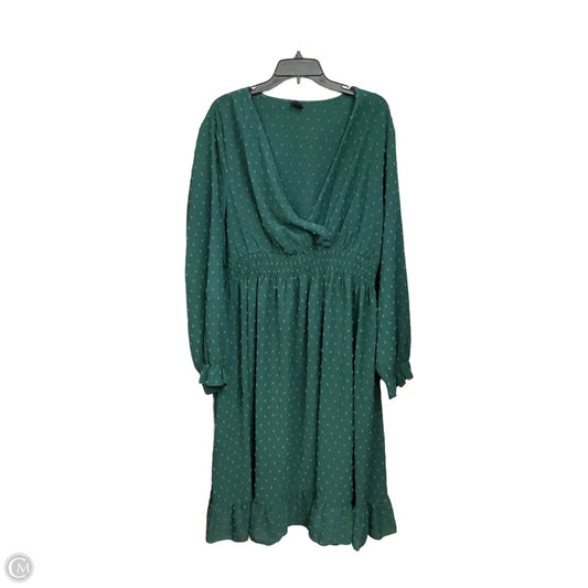 Dress Casual Midi By Clothes Mentor In Green, Size: 2x