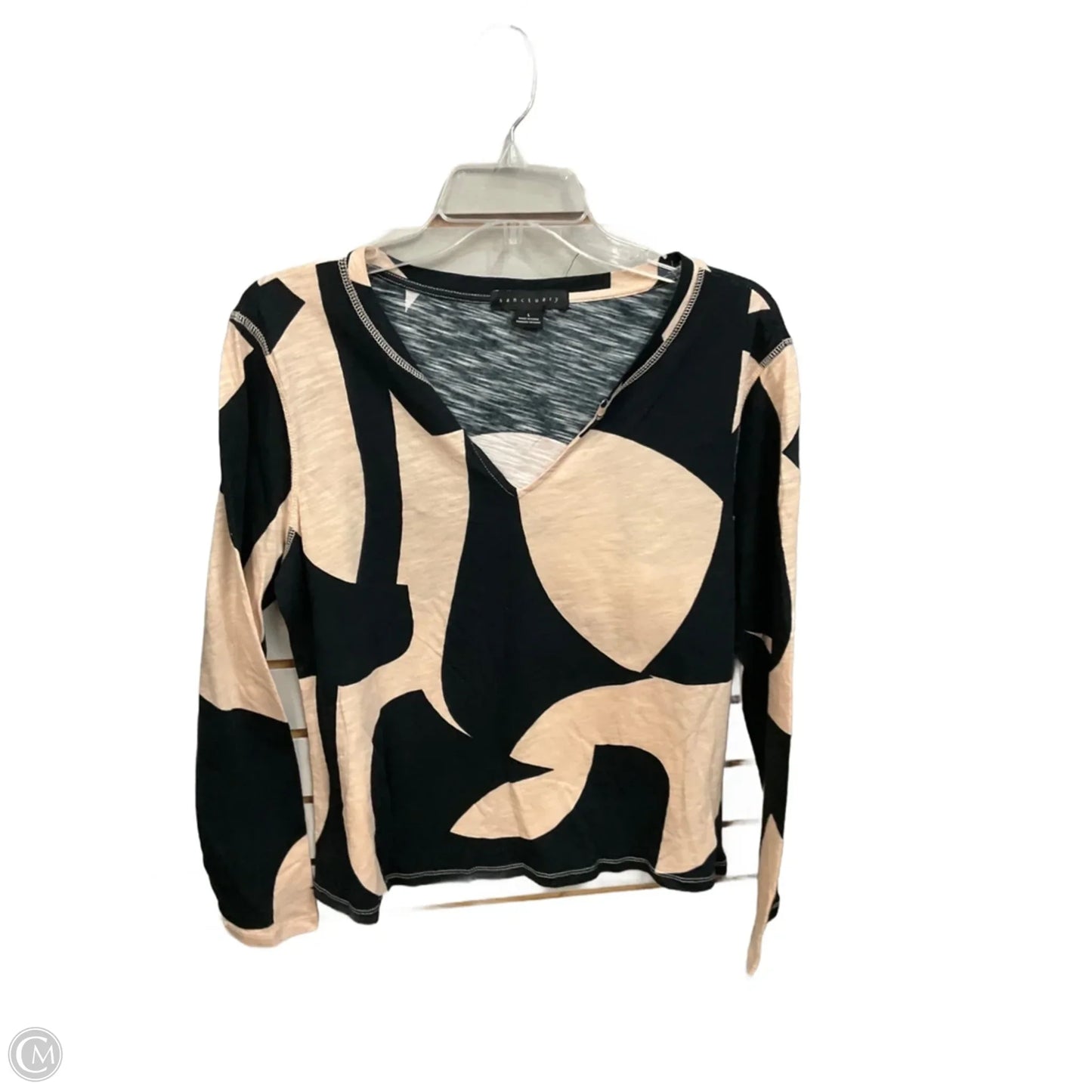 Top Long Sleeve By Sanctuary In Black & Pink, Size: L