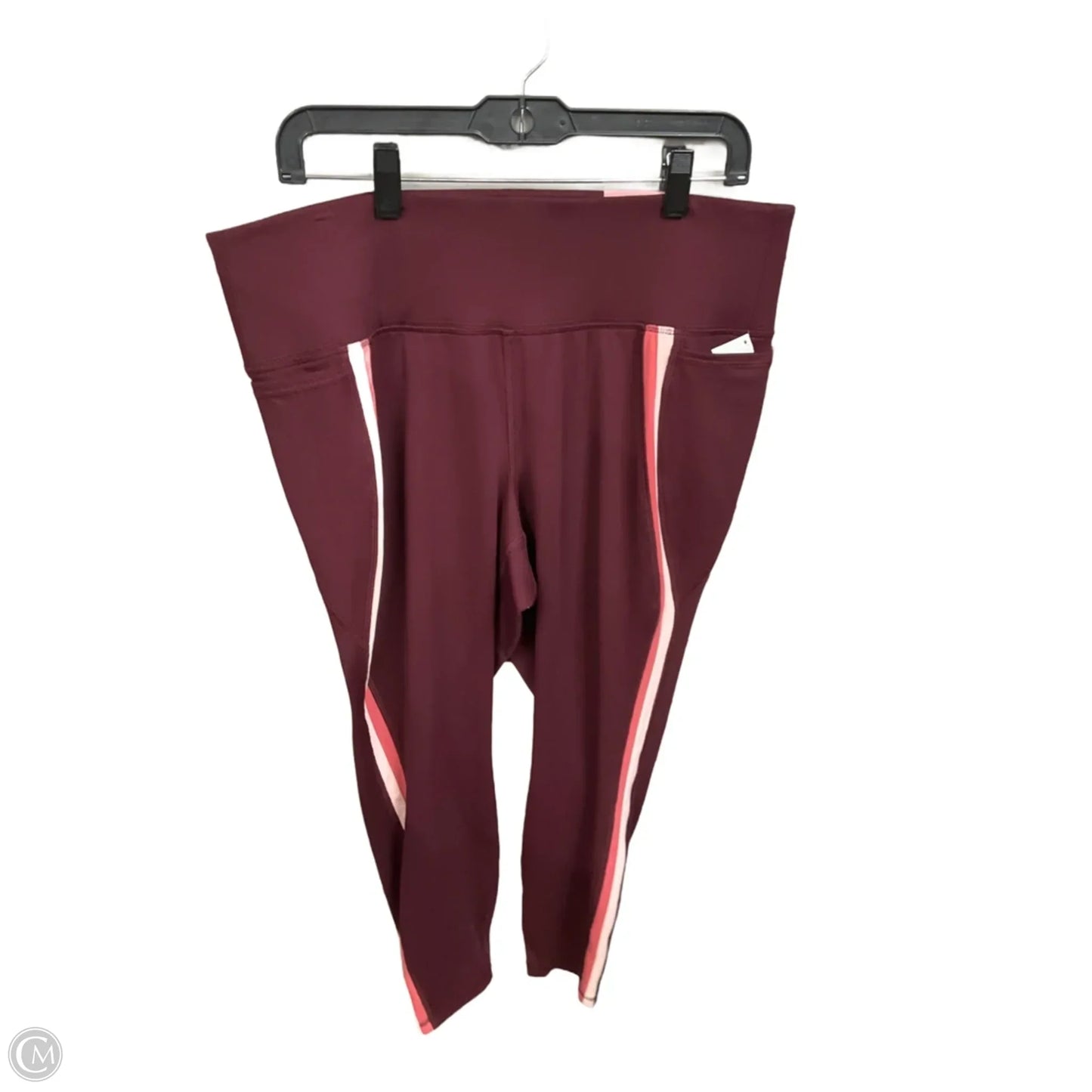 Athletic Leggings Capris By Livi Active In Maroon, Size: 2x
