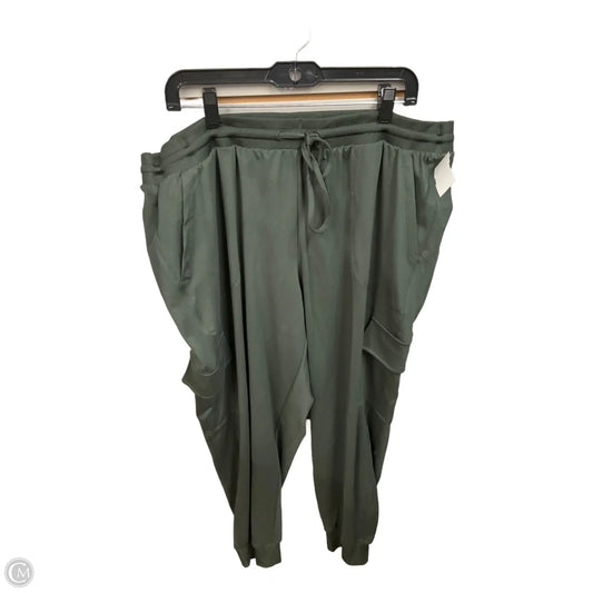 Athletic Pants By Zac And Rachel In Green, Size: 2x