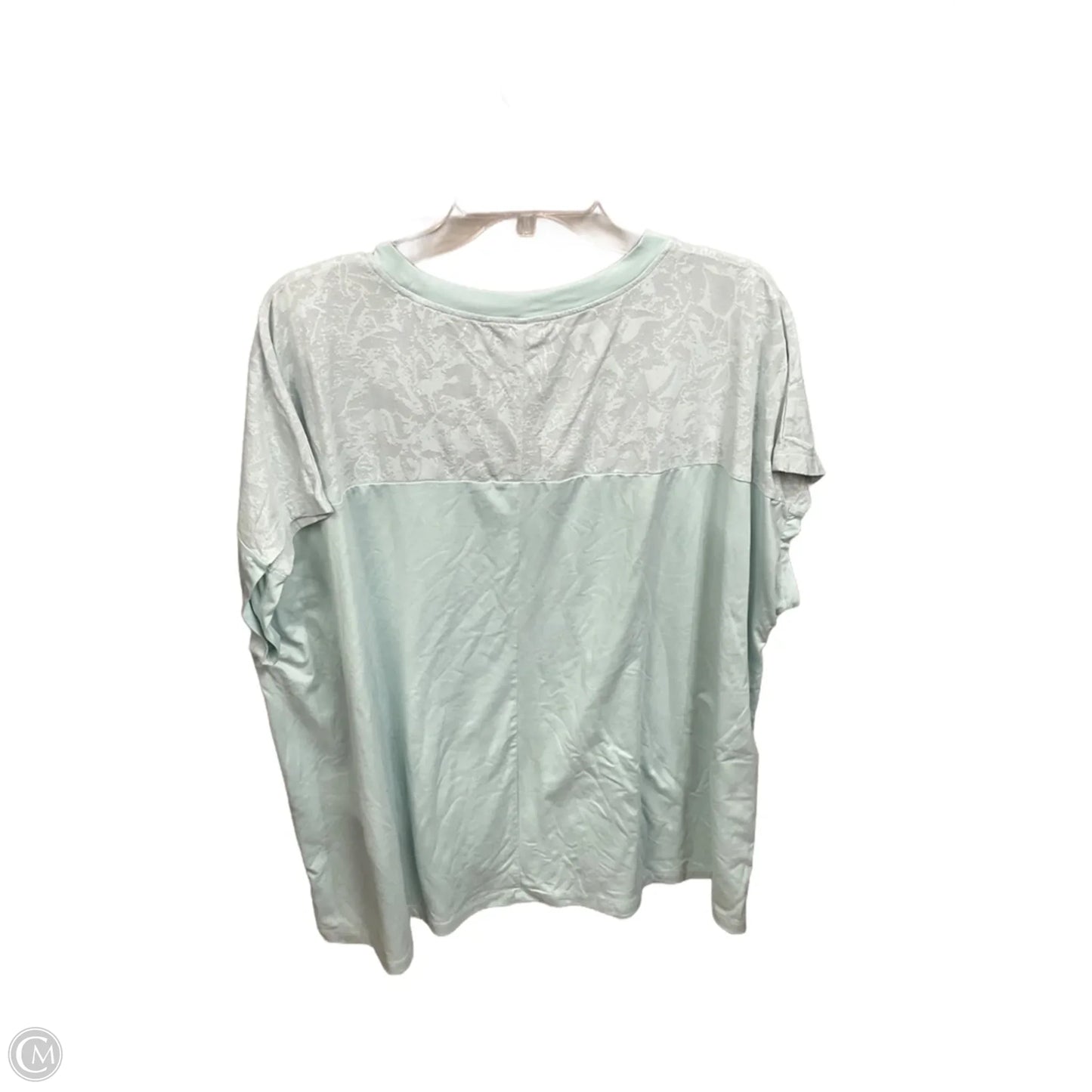 Athletic Top Short Sleeve By Livi Active In Green, Size: 2x