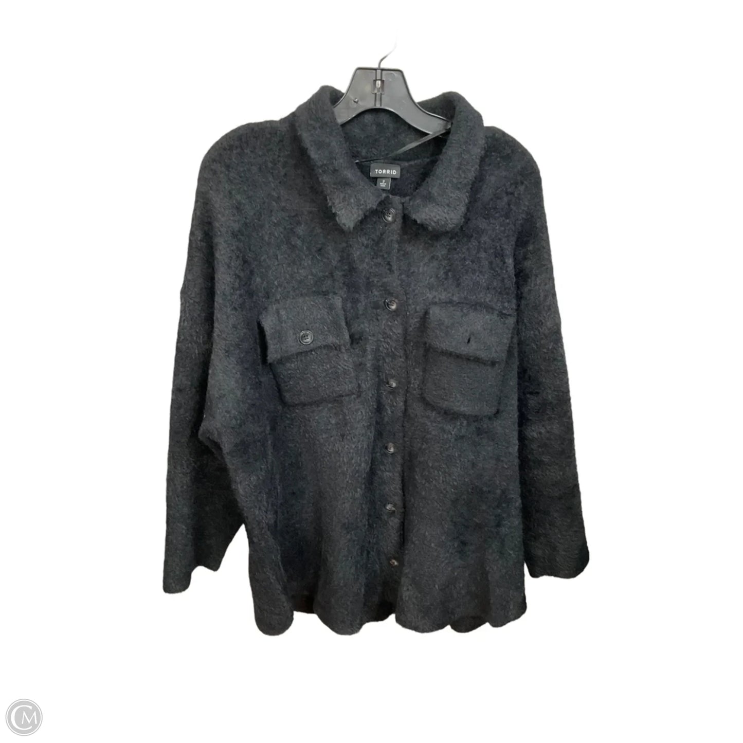 Jacket Shirt By Torrid In Black, Size: 2x