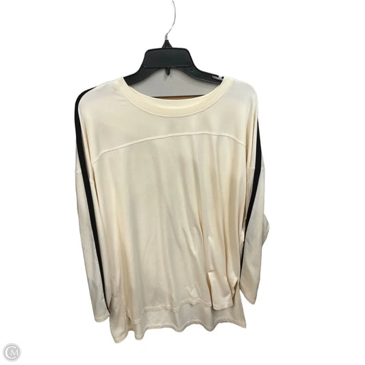 Athletic Top Long Sleeve Crewneck By Livi Active In Cream, Size: 2x