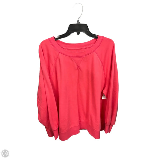 Athletic Sweatshirt Crewneck By Livi Active In Coral, Size: 3x