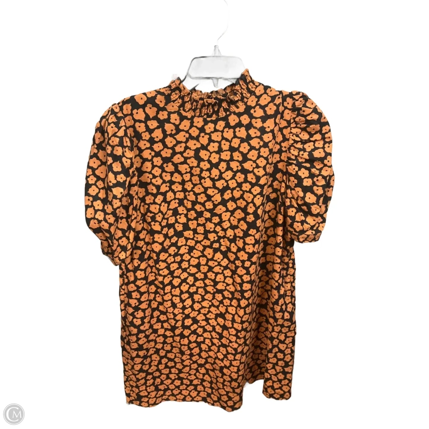 Dress Casual Short By Who What Wear In Black & Orange, Size: S