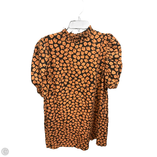 Dress Casual Short By Who What Wear In Black & Orange, Size: S