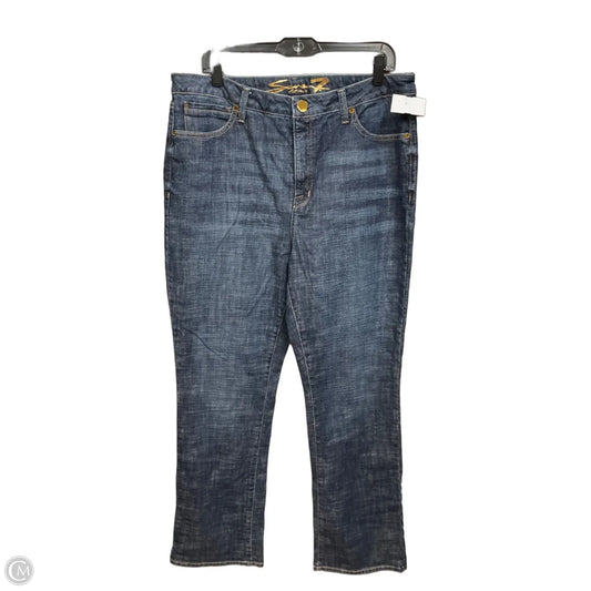 Jeans Boot Cut By Seven 7 In Blue Denim, Size: 16