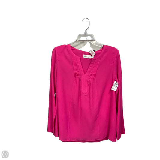 Top Long Sleeve By Vineyard Vines In Pink, Size: S