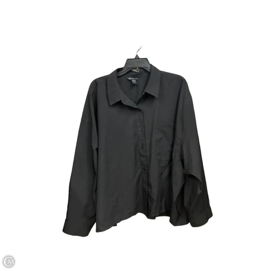Blouse Long Sleeve By Athleta In Black, Size: 3x