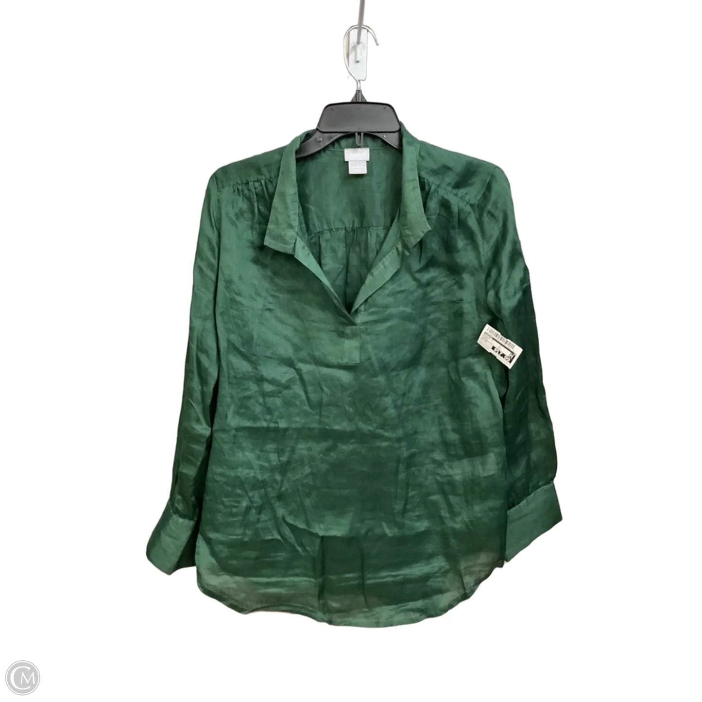 Blouse Long Sleeve By Chicos In Green, Size: M