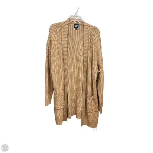 Sweater Cardigan By Gap In Tan, Size: Xl