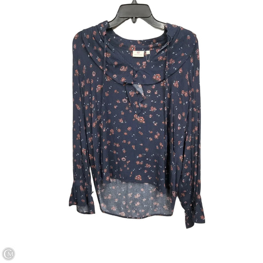 Blouse Long Sleeve By Adriano Goldschmied In Floral Print, Size: S