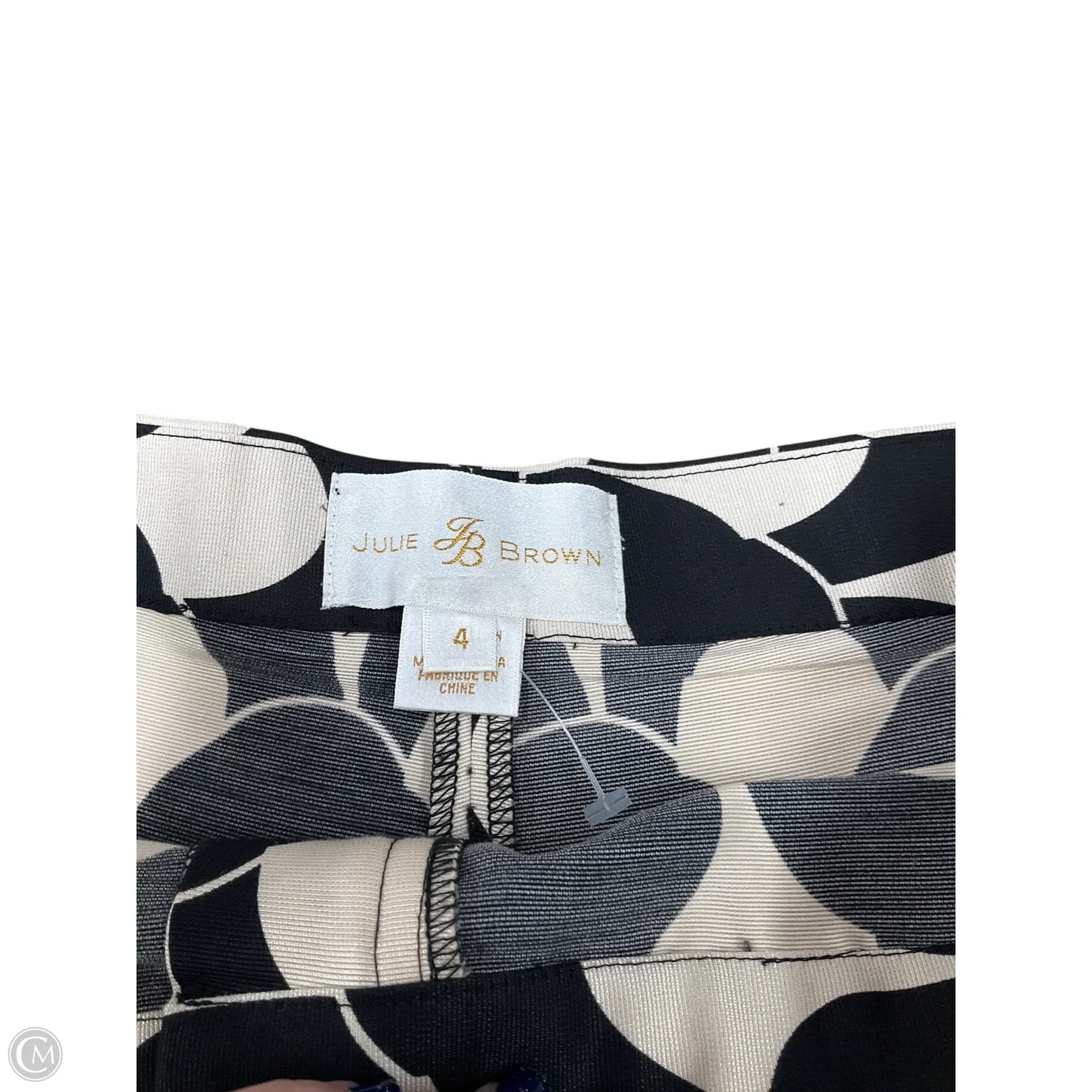 Shorts By Julie Brown In Black & Cream, Size: 4