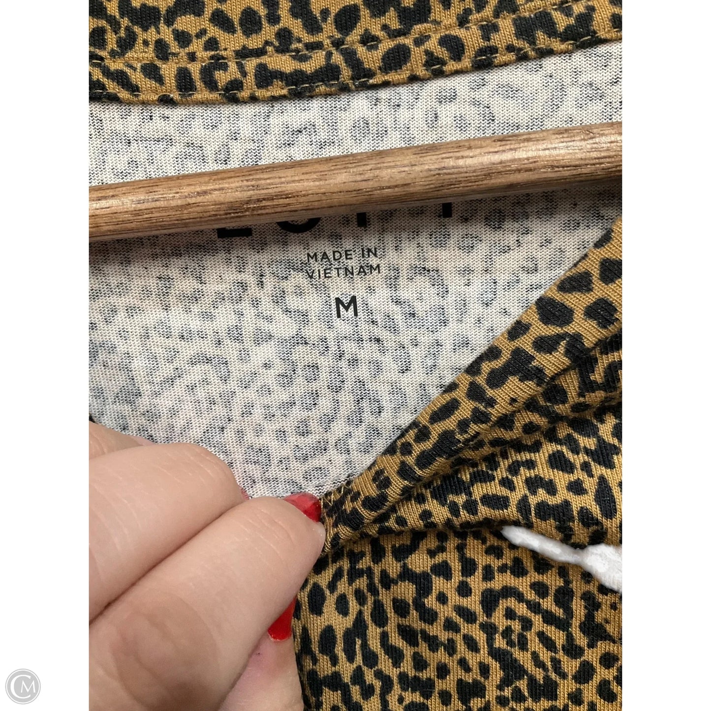 Top Short Sleeve By Loft In Animal Print, Size: M