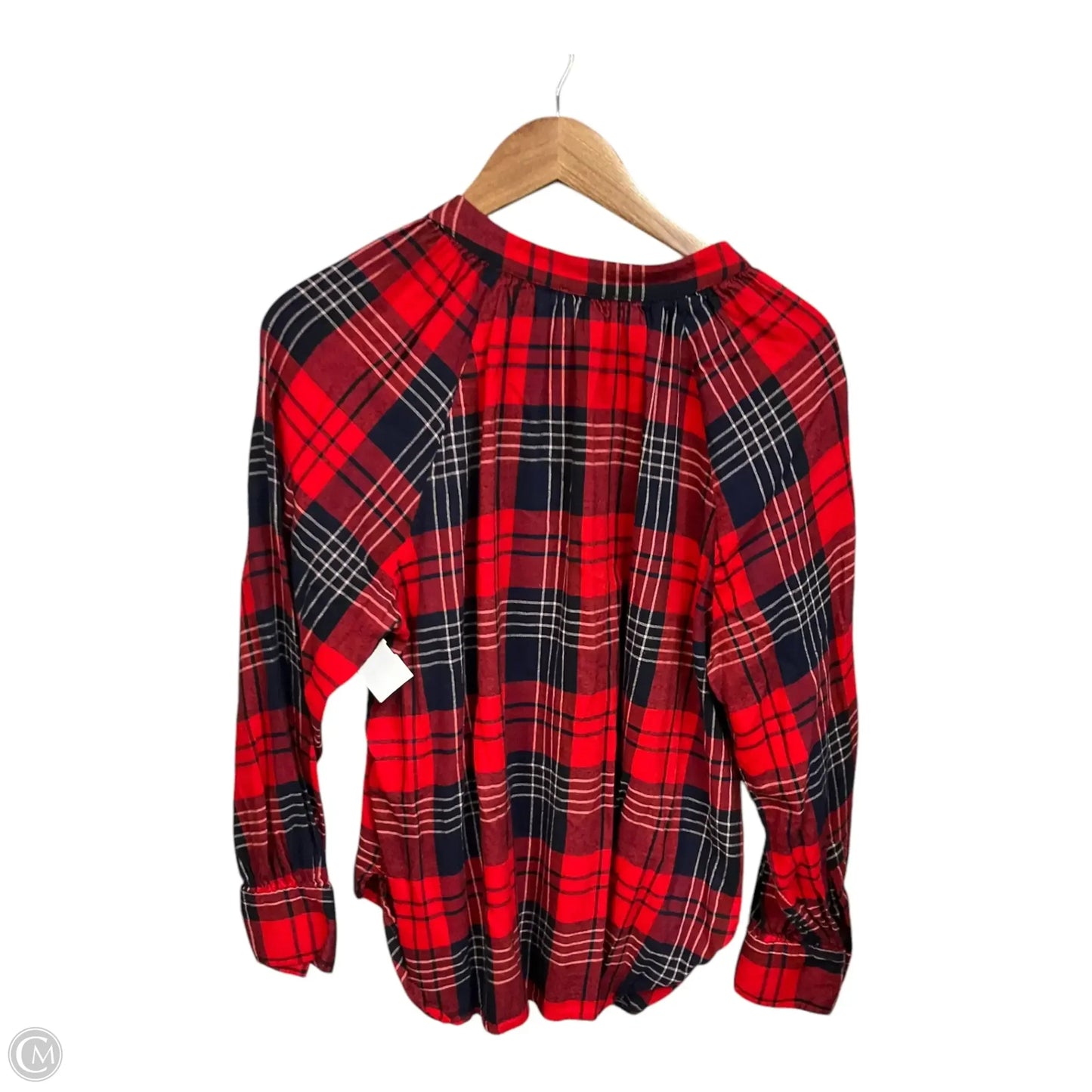 Top Long Sleeve By Susina In Plaid Pattern, Size: Xl