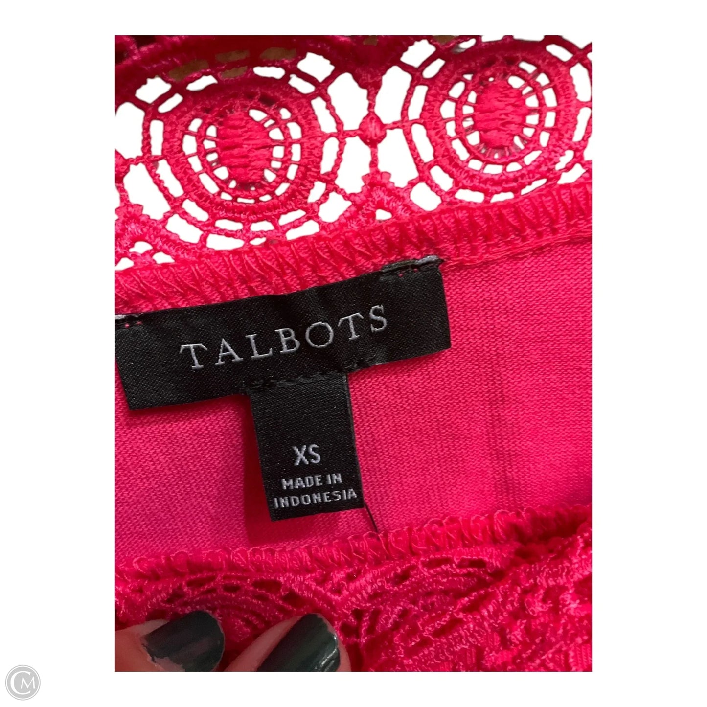 Top Short Sleeve By Talbots In Pink, Size: Xs