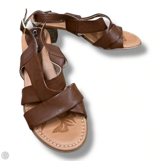 Sandals Heels Block By Cl By Chinese Laundry In Brown, Size: 9.5