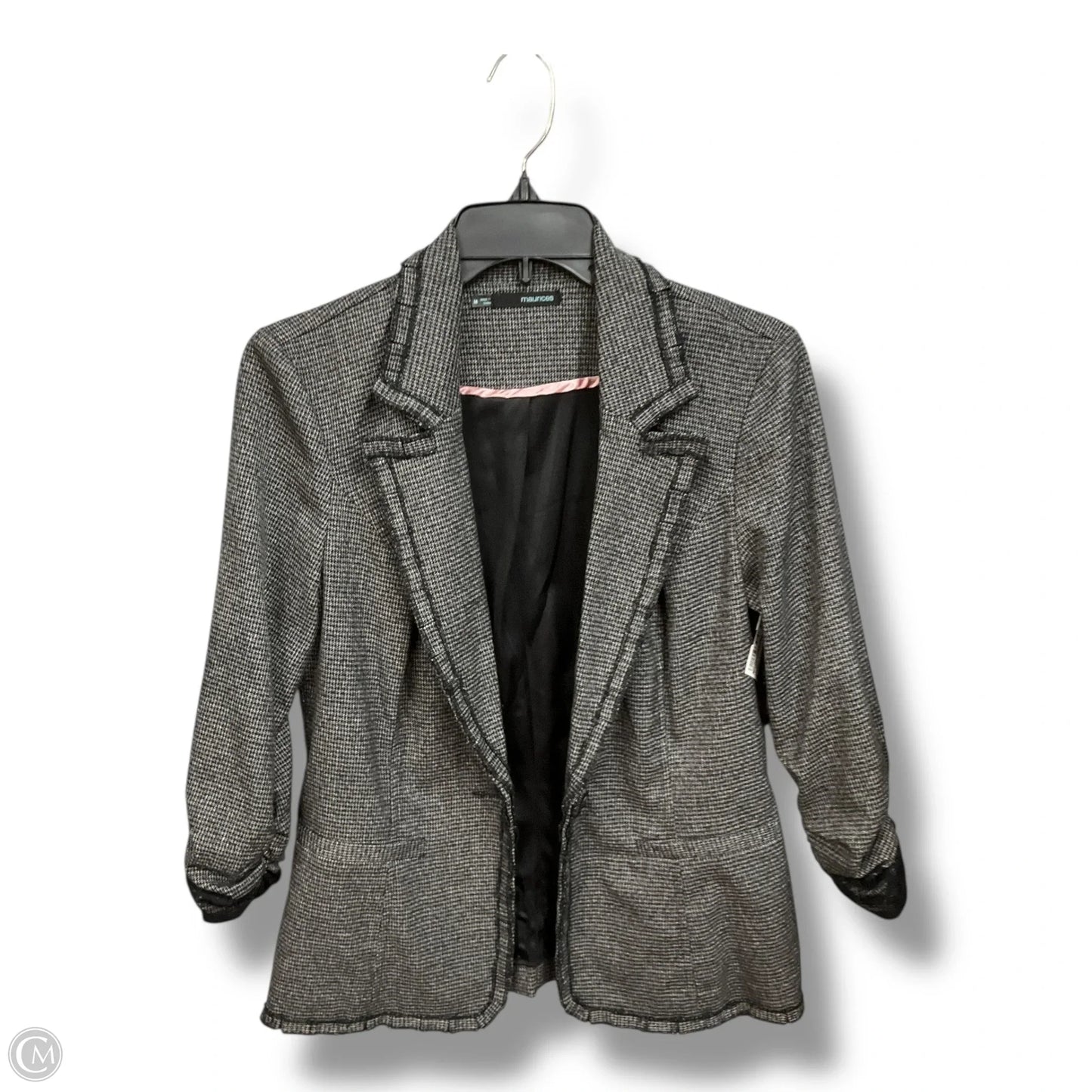 Blazer By Maurices In Black & Grey, Size: M
