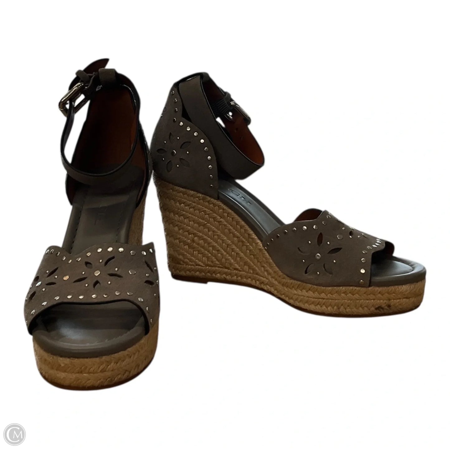 Sandals Designer By Coach In Grey, Size: 5.5