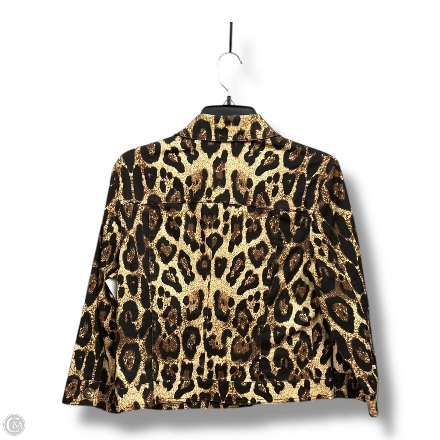 Jacket Denim By Cristina In Animal Print, Size: M