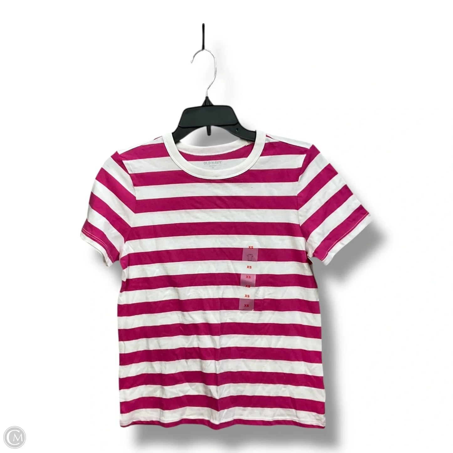 Top Short Sleeve By Old Navy In Striped Pattern, Size: Xs
