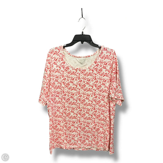 Top Short Sleeve By Time And Tru In Floral Print, Size: 3x