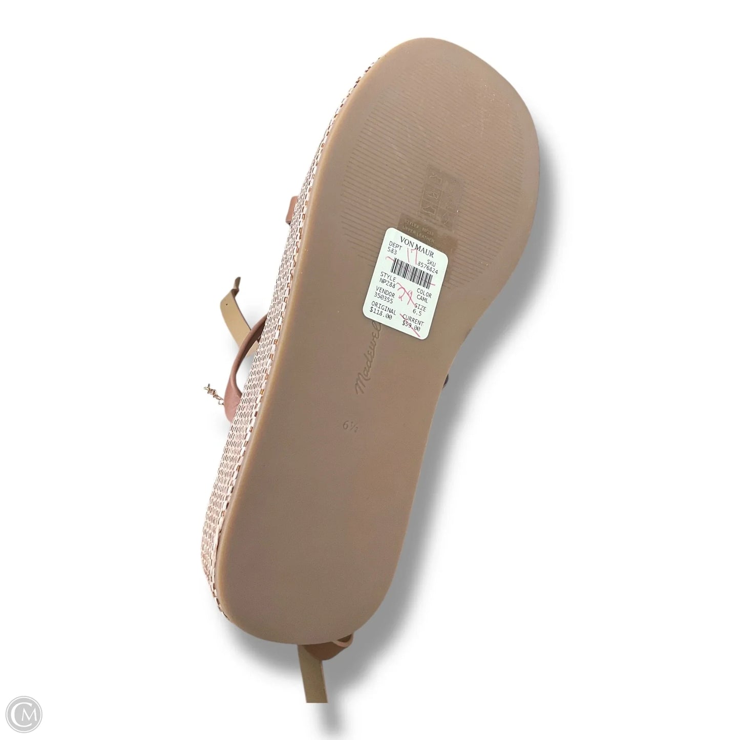 Sandals Heels Platform By Madewell In Tan, Size: 6.5