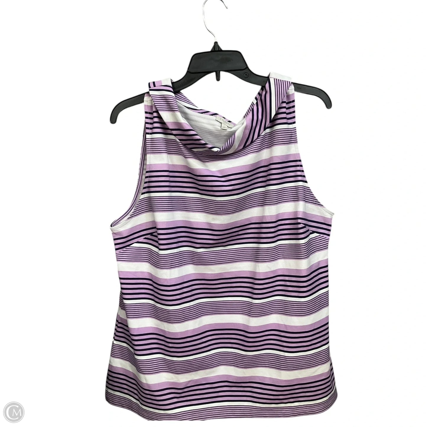 Top Sleeveless By Talbots In Striped Pattern, Size: Xl