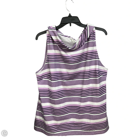 Top Sleeveless By Talbots In Striped Pattern, Size: Xl