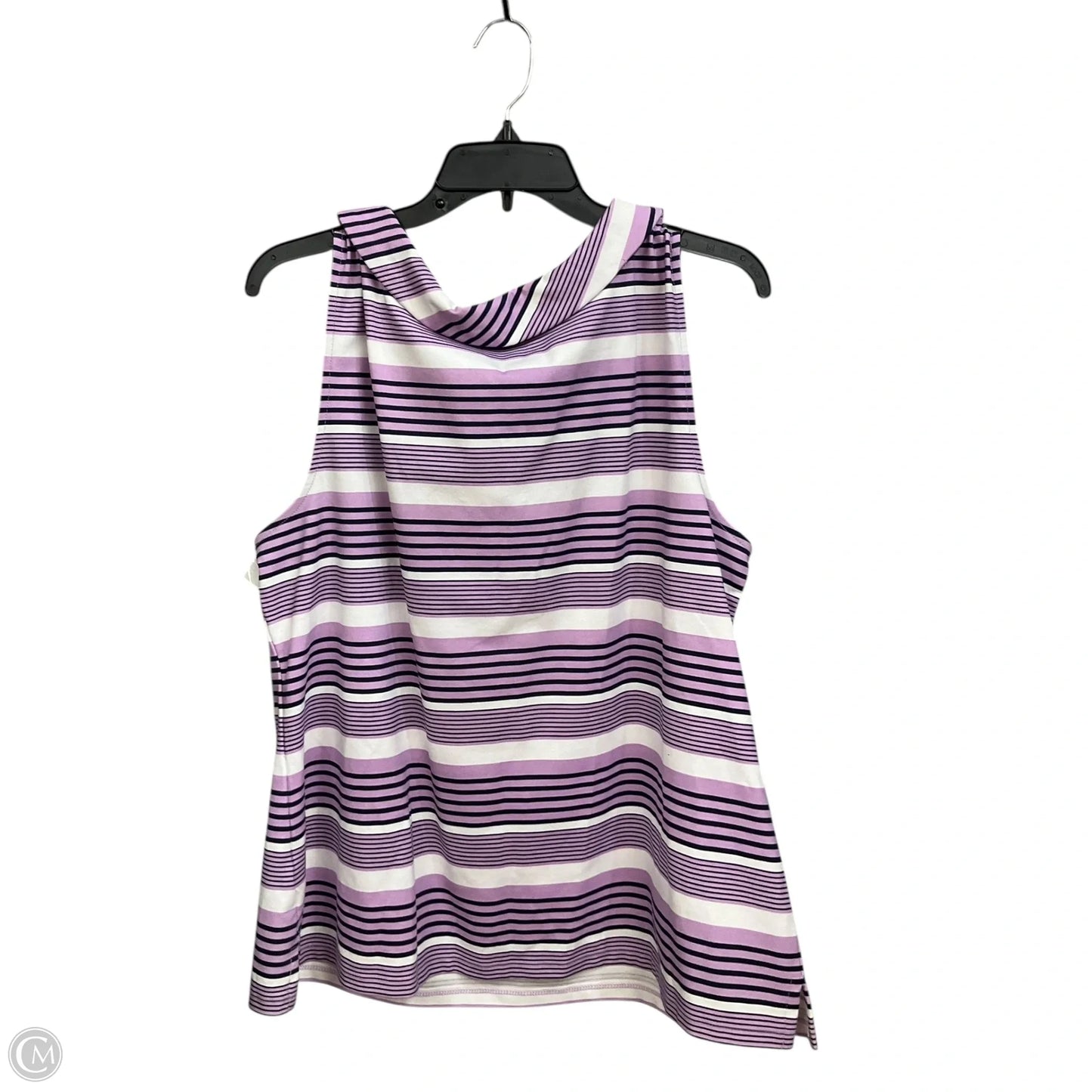 Top Sleeveless By Talbots In Striped Pattern, Size: Xl