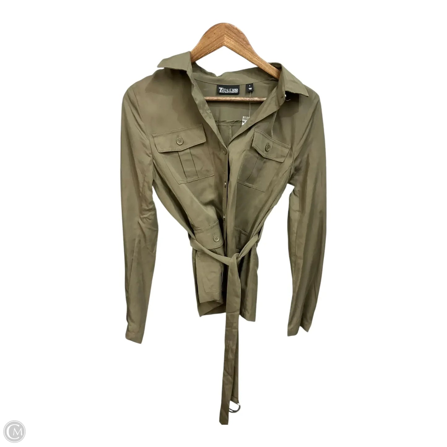 Blouse Long Sleeve By New York And Co In Green, Size: S