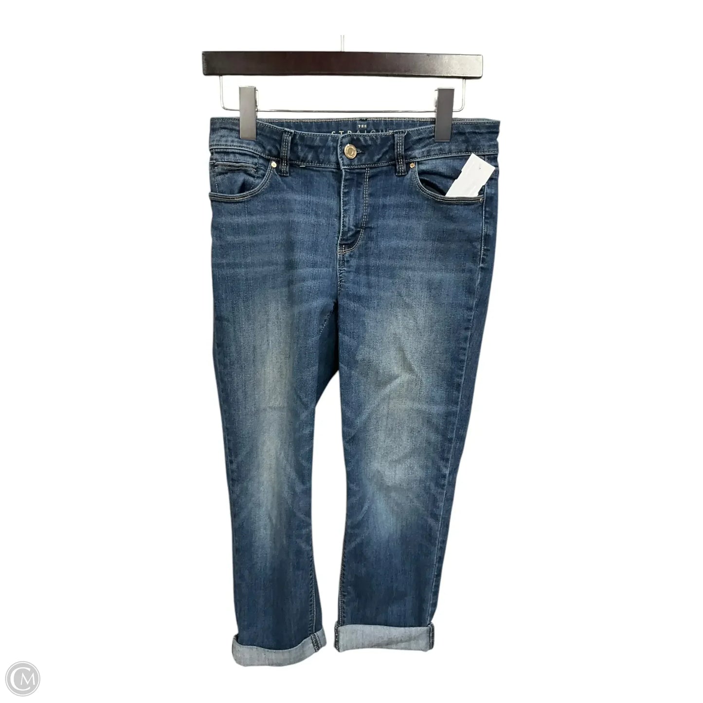 Jeans Straight By White House Black Market In Blue Denim, Size: 4