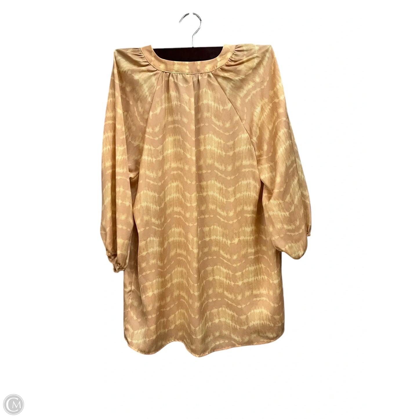 Blouse Long Sleeve By Simply Vera In Gold, Size: S