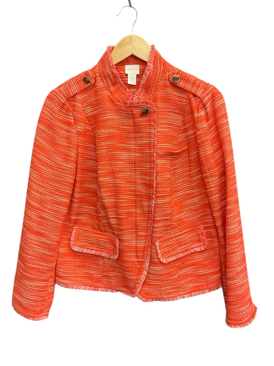 Blazer By Chicos In Orange, Size: 1