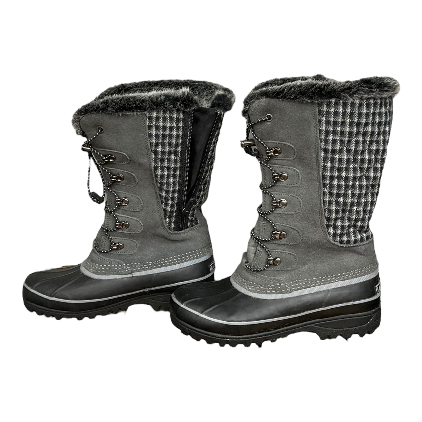 Gunmetal Boots Snow Lands End, Size 7