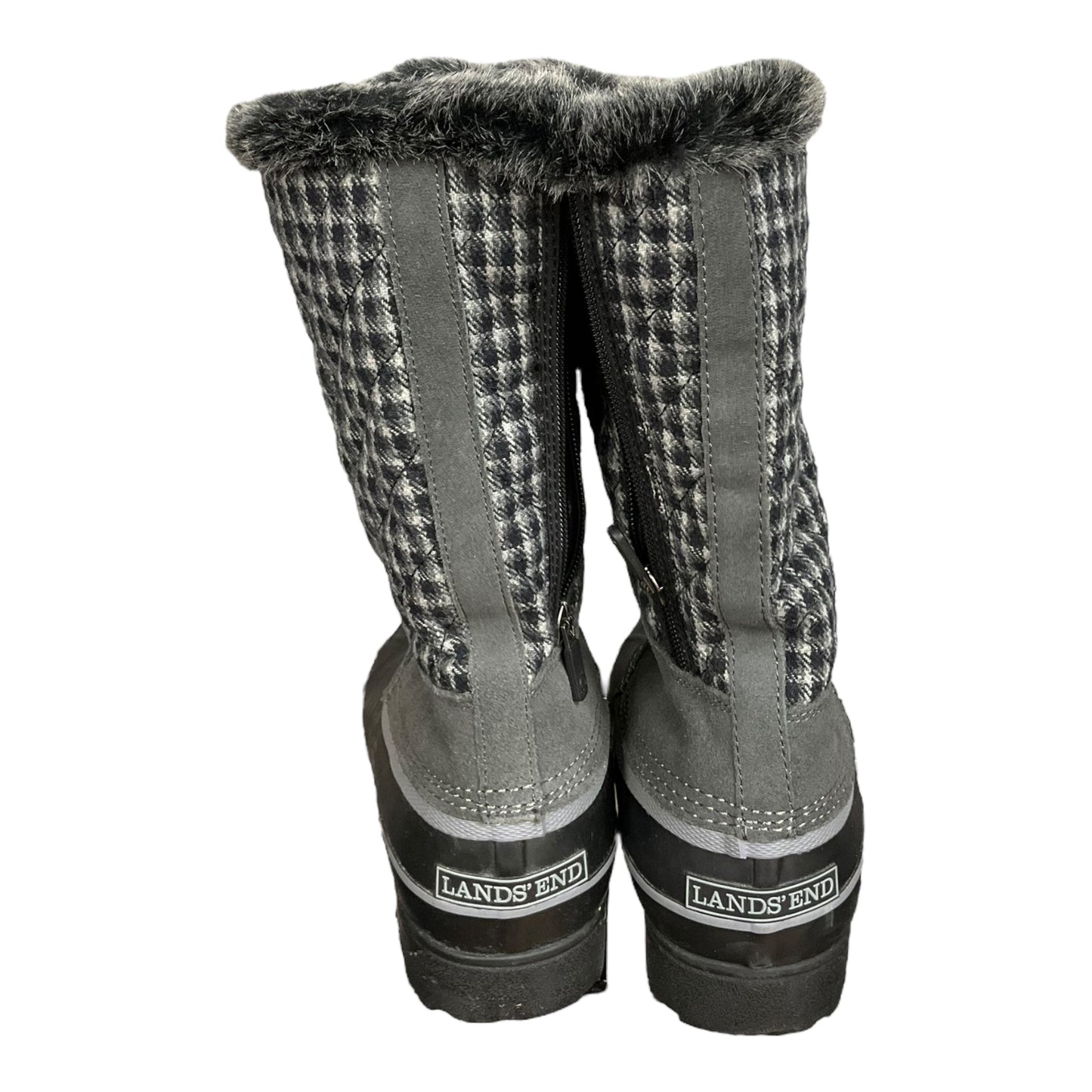 Gunmetal Boots Snow Lands End, Size 7